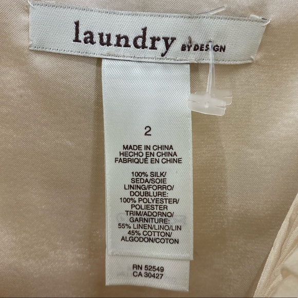 💕SALE💕 Laundry Ivory Silk Embellished Mini Dress - Picture 6 of 8